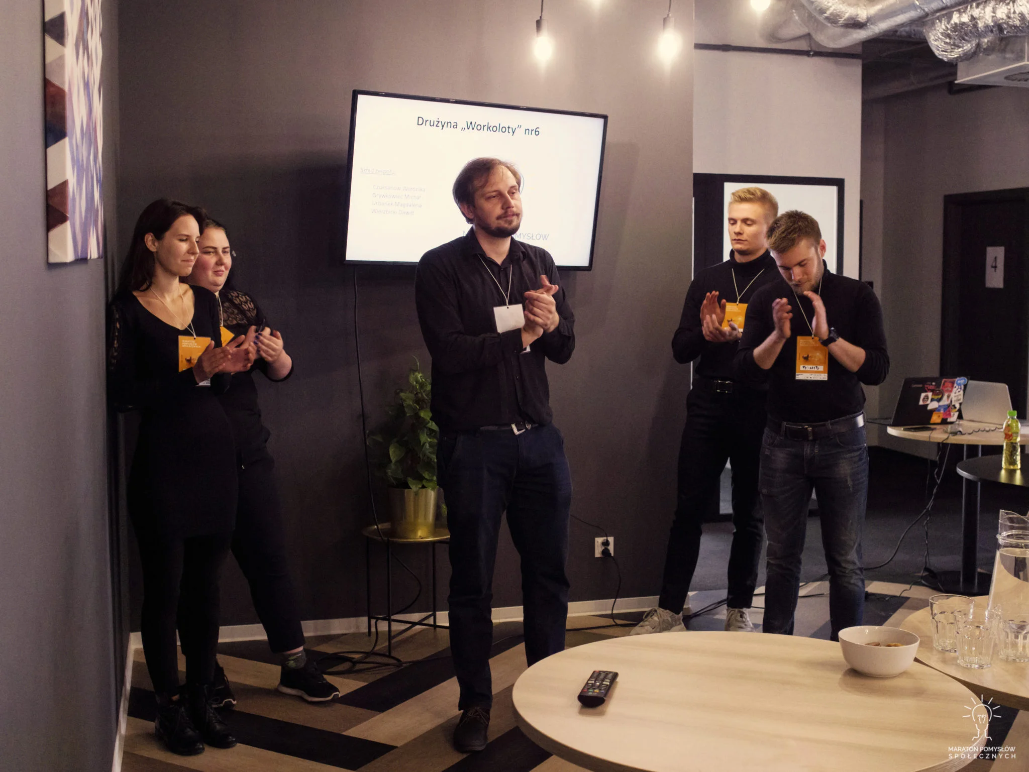 Prezentacja zespołu Workoloty podczas Maratonu Pomysłów Społecznych